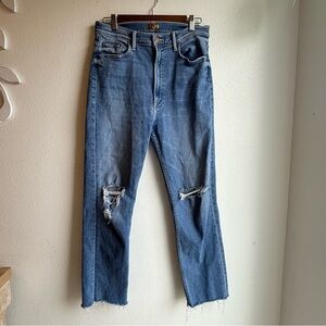 MOTHER Women high waisted Rider Anke Fray